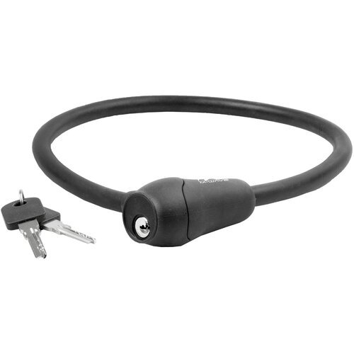 Велозамок M-Wave 12х600 мм S 12.6 S Cable Lock (с ключом) черный