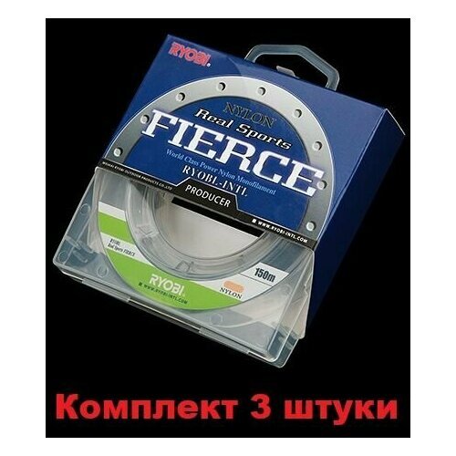 Лескa для рыбалки RYОBI NITLON FIERCE 150m 0,265mm brown-01, 3 штуки