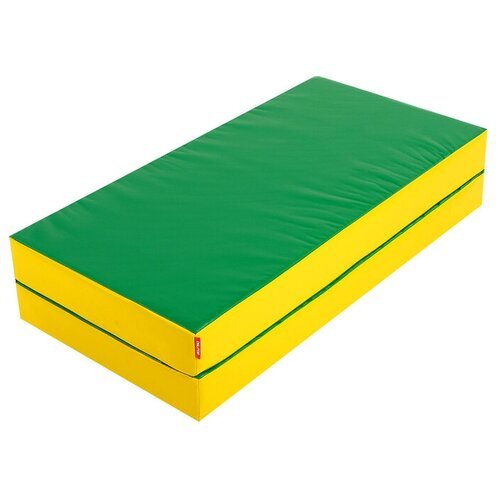 Спортивный мат 100x100x10 см ONLITOP 4545735 зеленый/желтый