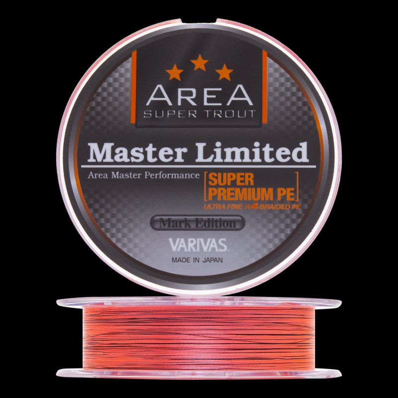 Шнур плетеный Varivas Area Super Trout Master Limited Super Premium PE X4 #0,2 0,074мм 75м (orange)