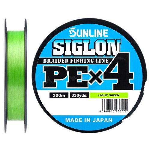Шнур Sunline SIGLON PE4 300M (Light Green) #1/16LB