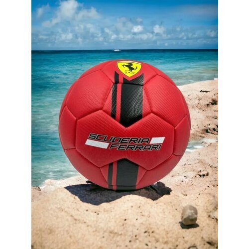Мяч футбольный с логотипом 'Ferrari' Ф-04, красный