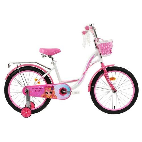 GRAFFITI Велосипед 20' GRAFFITI Premium Girl, цвет белый/розовый