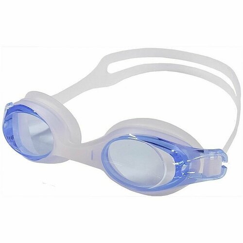 Очки для плавания SPORTEX взрослые в комплекте с берушами, мягкая переносица (синий)