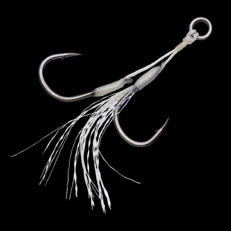 Крючок-ассист Hearty Rise Micro Jigging Glitter Assist Hook MJT-10 #2 (M) (2 пары)