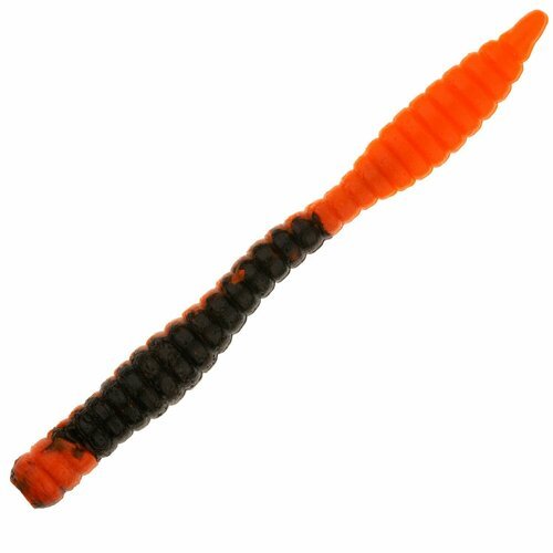 Силиконовая приманка для рыбалки Soorex Pro Soorex Worm 80мм Cheese #304 Black/Orange 6 шт.