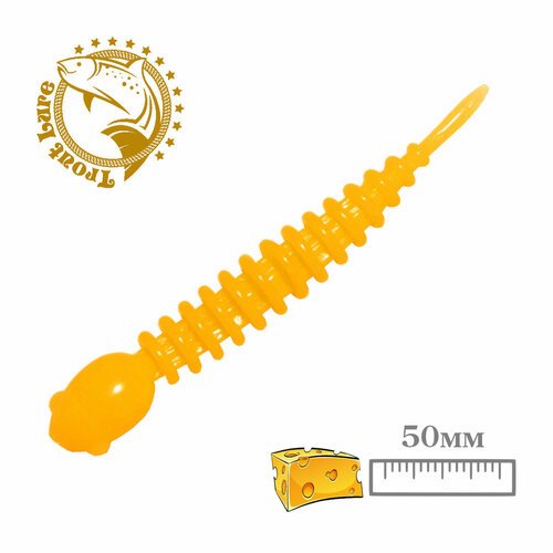 Силикон TROUT LURE (SANSAN) в банке, GOLOVASTIK 50, СЫР, COL. 2 (Orange), (12шт)