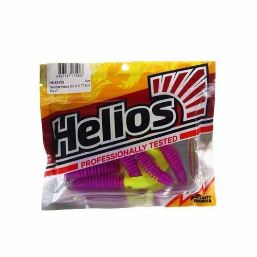 Твистер Helios Din 3 Fio LT, 7.9 см, 6 шт. (HS-33-039) (комплект из 8 шт)