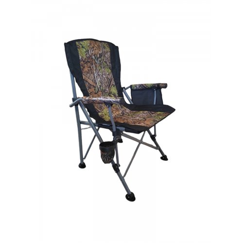 Кресло складное туристическое TERBO с подстаканником , вес до 100 кг, цвет милитари камуфляж