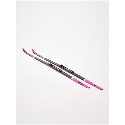 Беговые лыжи детские комплект VUOKATTI 150 см с креплением NNN Wax цвет Black/Magenta