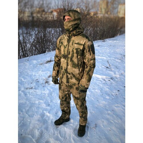 Костюм Тактический Мужской демисезонный на флисе SoftShell Мох ESDY 52/54