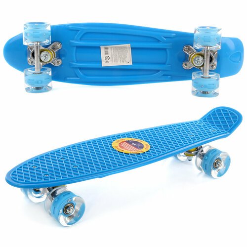 Детский скейтборд 55*15 см, PU колеса, Veld Co / Пенни борд / Пластиковая доска для катания
