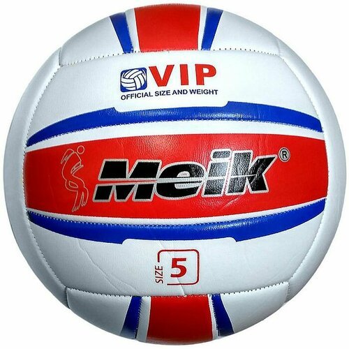 Мяч волейбольный MEIK 2876 (PVC 2. 5, 270 гр. , маш. сш. ) (белый/красный)