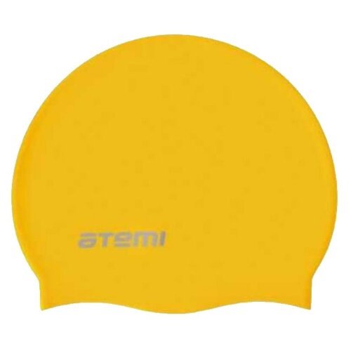 Шапочка для плавания Atemi, силикон, желт., Sc107