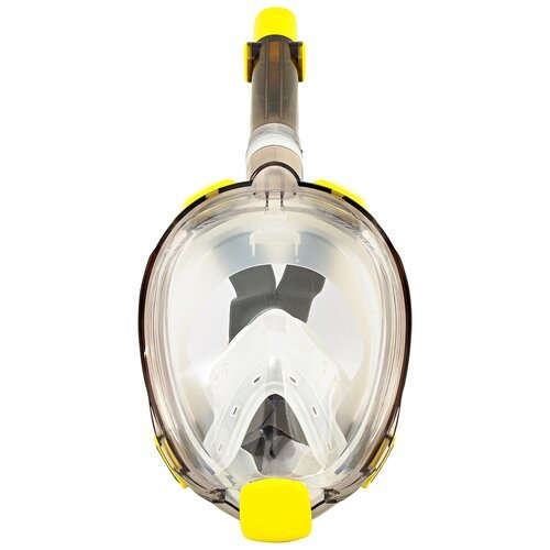 Полнолицевая маска для плавания (снорклинга) SARGAN Галактика Премиум цвет прозрачный/желтый (S/M)