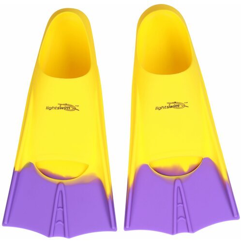 Ласты для плавания детские Training fins Light Swim LSF11 (CH) Желтый/Фиолетовый, р. 25-29