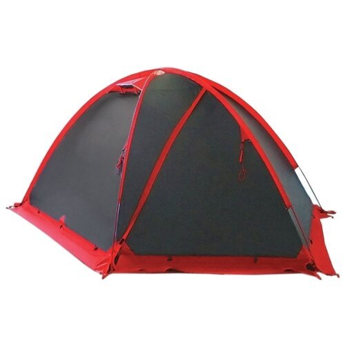 Палатка экстремальная трёхместная Tramp ROCK 3 V2, grey/red