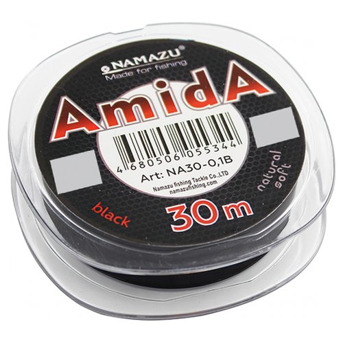 Леска Namazu Amida, L-30 м, d-0,25 мм test-7,00 кг, угольно-черный