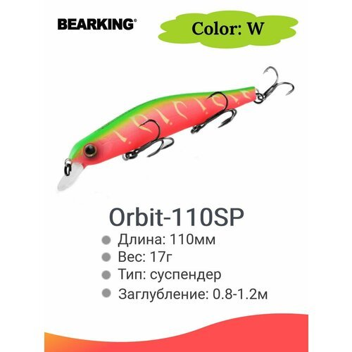 Воблер Bearking Orbit-110SP 17g color W
