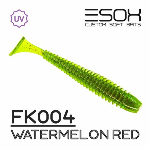 Мягкие приманки Esox SWINKY 4.5' (114мм) # FK004 / Watermelon Red (4шт)