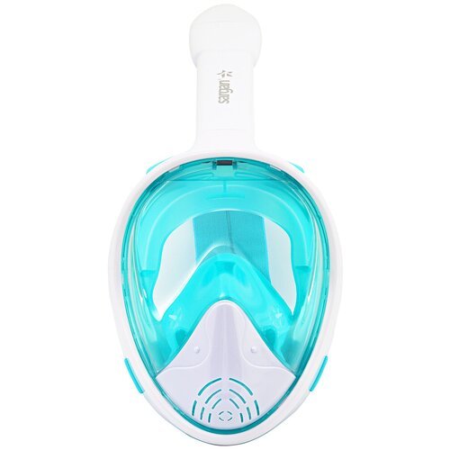 Полнолицевая маска для плавания/снорклинга Sargan Планета белый/бирюзовый (L/XL)