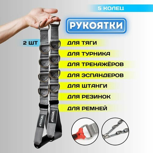 Рукоятки для тренажёра ручки мягкая тяга для кроссовер на эспандеры и фитнес резинки