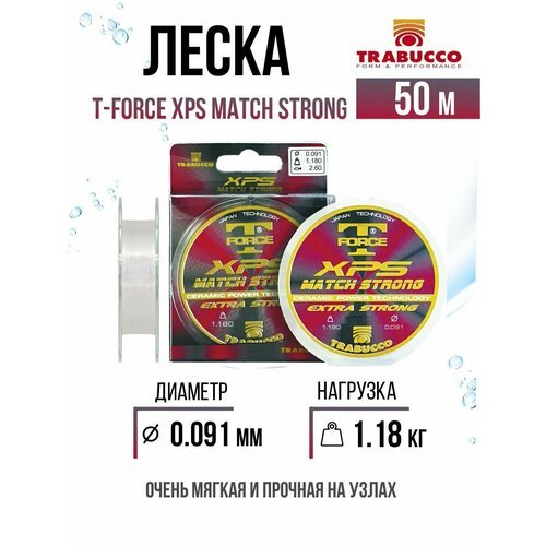 Монолеска для рыбалки Trabucco T-Force XPS Match Strong 50m Clear 0.091mm 1.18kg