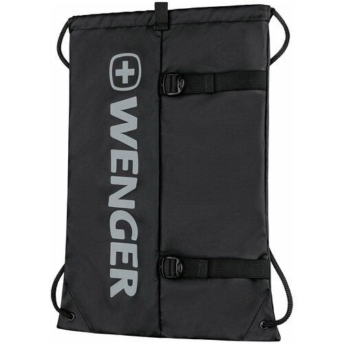 Рюкзак-мешок на завязках 610167 WENGER, черный , полиэстер, 35x1x48 см, 12 л