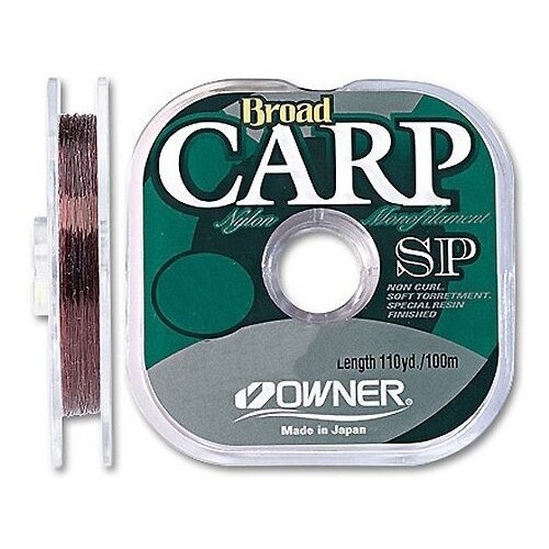 Монофильная леска OWNER Broad Carp Special d=0.4 мм, 100 м, 11.6 кг, темно-коричневый, 1 шт.