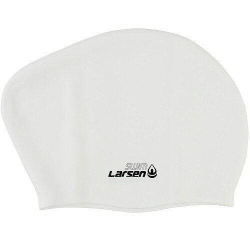 Шапочка плавательная для длинных волос Larsen SC804 белая