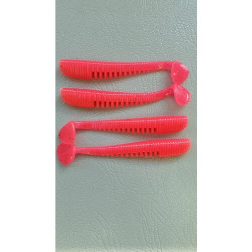 Силиконовая приманка Аваруна (Easy Shad) 89мм (6шт) Розовый (Clear Pink).