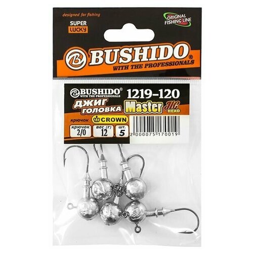 Джиг-головка BUSHIDO 12,0гр. (кр.№2,0 CROWN) уп.5шт