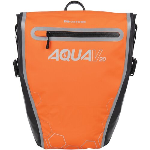 Велосумка OXFORD на багажник Aqua V 20 Single QR Pannier Bag, оранжевый, 20 л