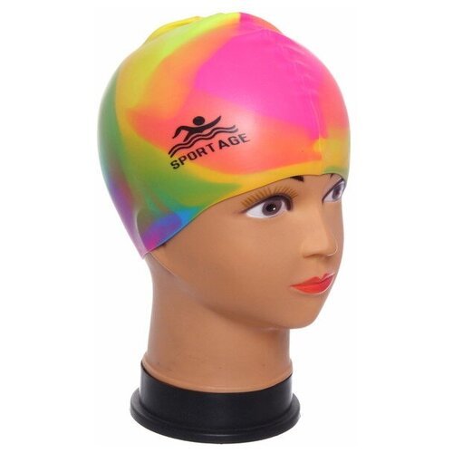Шапочка для плавания силиконовая Sportage Multicolor