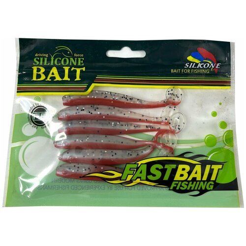 Силиконовая приманка Silicone Bait красная рыбка (6 шт.)