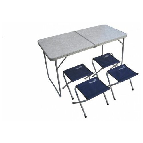 Набор мебели (алюминий), стол + 4 табурета Helios (, )