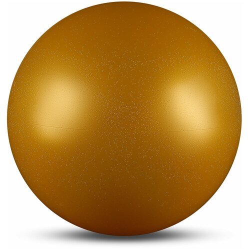 Мяч для художественной гимнастики MARK19 силикон Металлик 300 г AB2803B 15 см Желтый с блестками