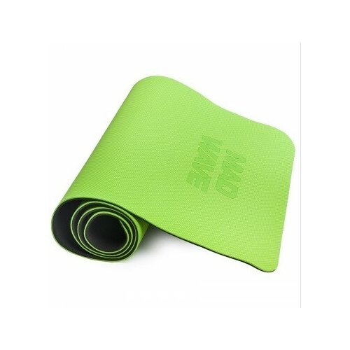 Коврик для йоги MADWAVE Mad Wave Yoga Mat TPE double layer, 183*61*0.6 cm, Green