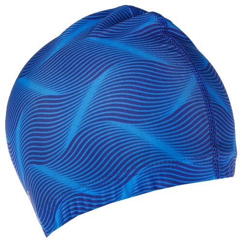 Шапочка для плавания, взрослая, цвет голубой, обхват 54-60 см