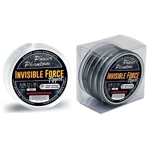 Леска Power Phantom Invisible Force Tippet CLEAR 0,20mm, 5,1kg 30m PPIFTC30020