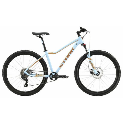 Женский велосипед Stark Viva 27.3 HD (2023) 18' Голубо-оранжевый (165-182 см)