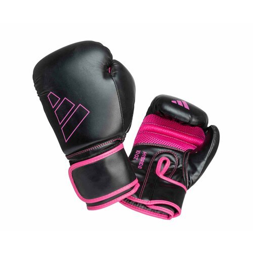 Перчатки боксерские Hybrid 80 черно-розовые (вес 8 унций)