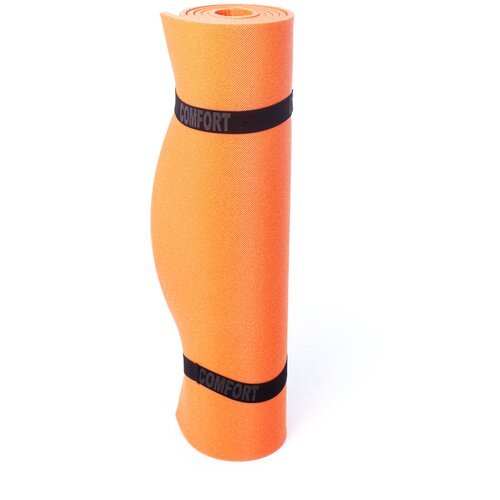 Коврик спортивно-туристический с рифлением, цвет: оранжевый 1800x600x8 мм