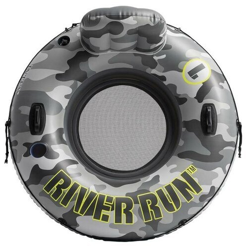 Круг для плавания Camo River Run 1, 135 см, с ручками, до 100 кг, 56835EU INTEX