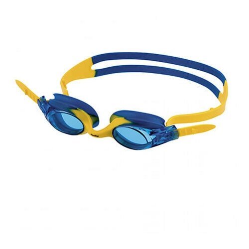 Очки для плавания FASHY Spark 1, синие линзы, нерегулируемая переносица, синяя/желтая оправа./В упаковке шт: 1