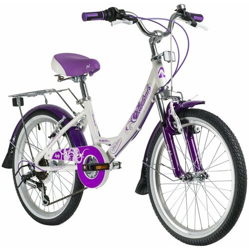 Велосипед NOVATRACK 20', GIRLISH line, белый, алюм, 6 скоростей, Shimano