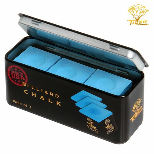 Мел для бильярда Tiger Billiard Chalk Blue, синий, 1 шт.