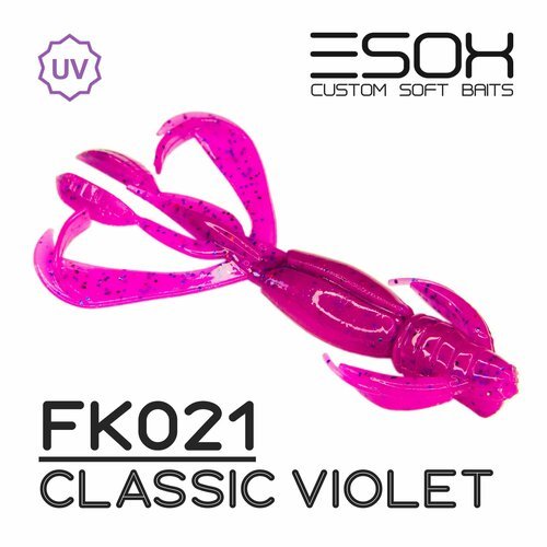 Мягкие приманки Esox FAST WAG 3.0' (76мм) # FK021 / Classic Violet (7шт)