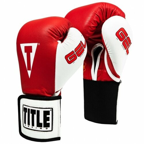 Перчатки боксерские TITLE GEL World Elastic Training Gloves, 12 унций, красные