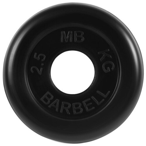 28954-38534 Диск обрезиненный BARBELL MB металлическая втулка 2.5 кг / диаметр 51 мм, MB-PltB51-2,5